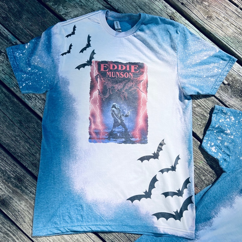 Stranger things Eddie Munson bleached tshirts